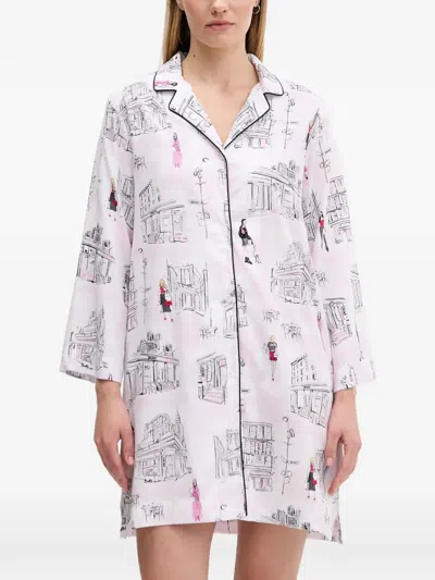 Dkny Illustration-print Nightshirt In Multi