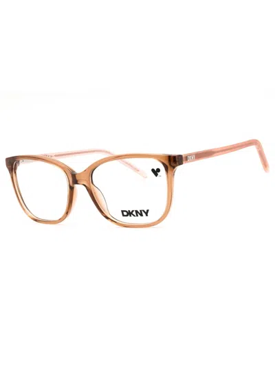 Dkny Injected Propionate Rectangular Women's Eyeglasses In Orange