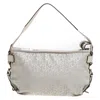 DKNY DKNY IVORY SIGNATURE FABRIC AND LEATHER SHOULDER BAG