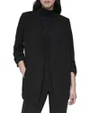 Dkny Open-front Jacket In Black