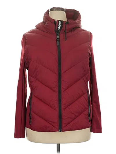 Pre-owned Dkny Jacket In Burgundy