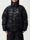 Dkny Down Jacket With Logo Prints In Black In Black