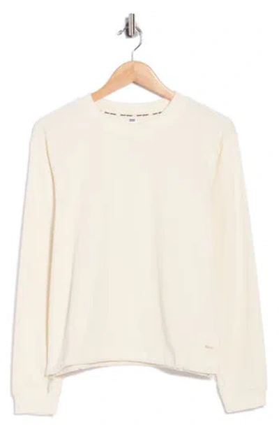 Dkny Jacquard Mixed Long Sleeve Crewneck Sweatshirt In Yellow