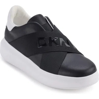 Dkny Jaye Platform Sneaker In Black,white