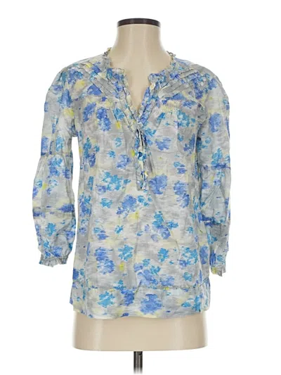 Pre-owned Dkny Jeans 3/4 Sleeve Blouse In Blue