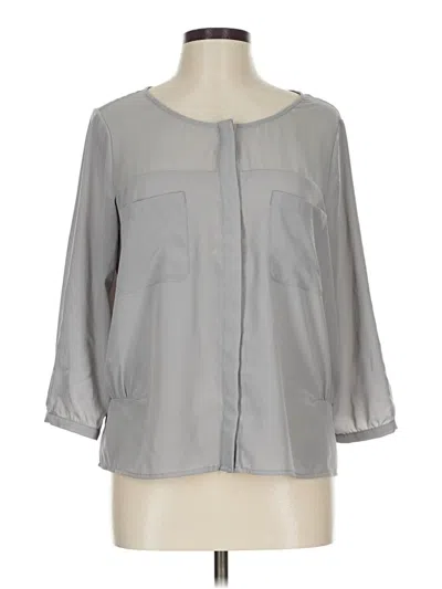 Pre-owned Dkny Jeans 3/4 Sleeve Blouse In Gray