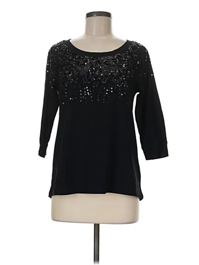 Pre-owned Dkny Jeans 3/4 Sleeve Top In Black