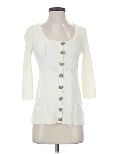 Pre-owned Dkny Jeans 3/4 Sleeve Top In White