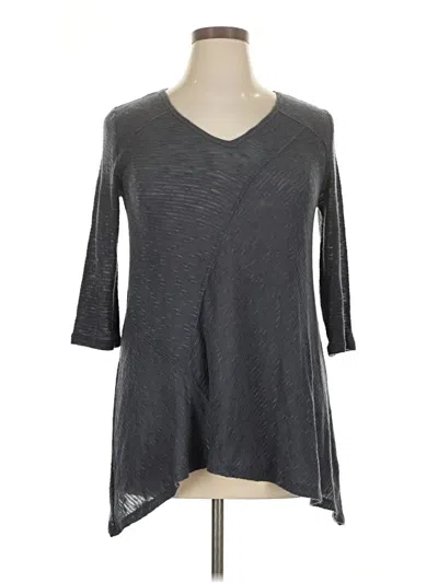 Pre-owned Dkny Jeans 3/4 Sleeve T-shirt In Gray