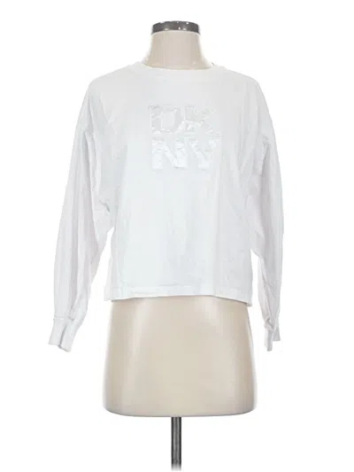 Pre-owned Dkny Jeans 3/4 Sleeve T-shirt In White