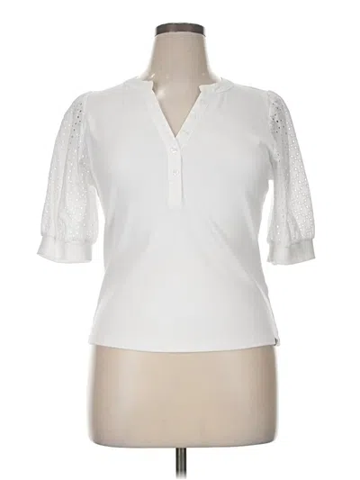 Pre-owned Dkny Jeans 3/4 Sleeve T-shirt In White