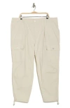 Dkny Jeans Belted Stretch Cotton Poplin Cargo Pants In City Khaki
