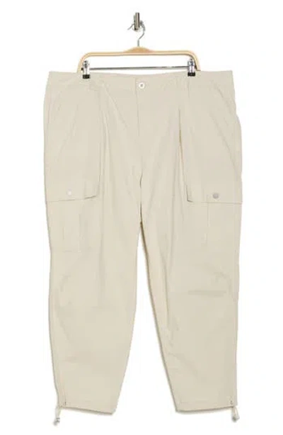 Dkny Jeans Belted Stretch Cotton Poplin Cargo Pants In City Khaki
