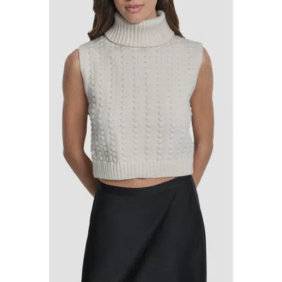 Dkny Jeans Bobble Stitch Sweater Vest In Neutral