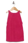 Dkny Jeans Cable Stitch Sleeveless Top In Pink