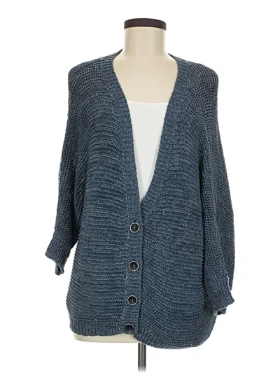 Pre-owned Dkny Jeans Cardigan Sweater In Blue