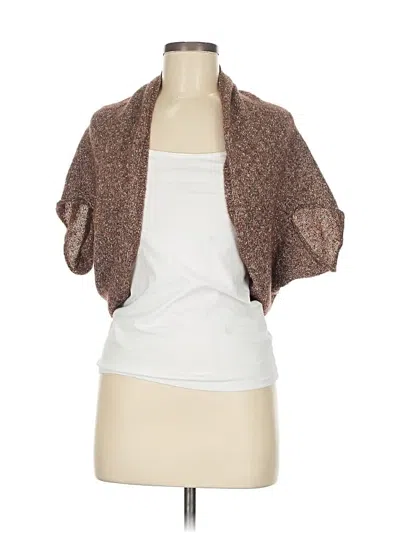 Pre-owned Dkny Jeans Cardigan Sweater In Brown