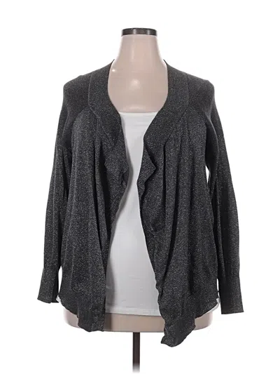 Pre-owned Dkny Jeans Cardigan Sweater In Gray