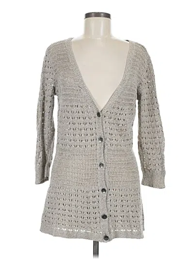 Pre-owned Dkny Jeans Cardigan Sweater In Gray