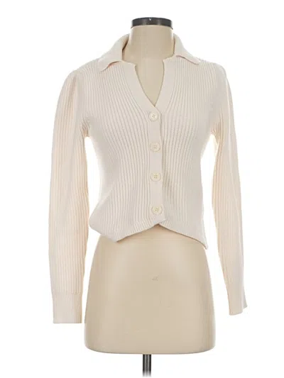 Pre-owned Dkny Jeans Cardigan Sweater In Ivory