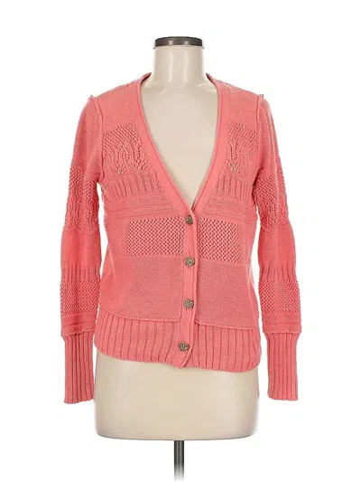 Pre-owned Dkny Jeans Cardigan Sweater In Pink