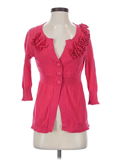 Pre-owned Dkny Jeans Cardigan Sweater In Pink