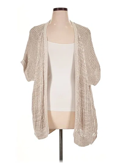 Pre-owned Dkny Jeans Cardigan Sweater In Tan