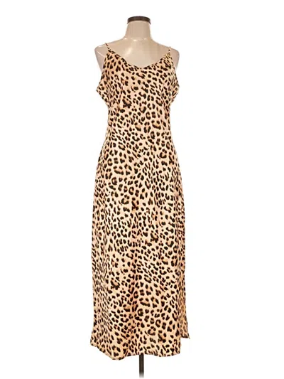Pre-owned Dkny Jeans Casual Dress In Tan