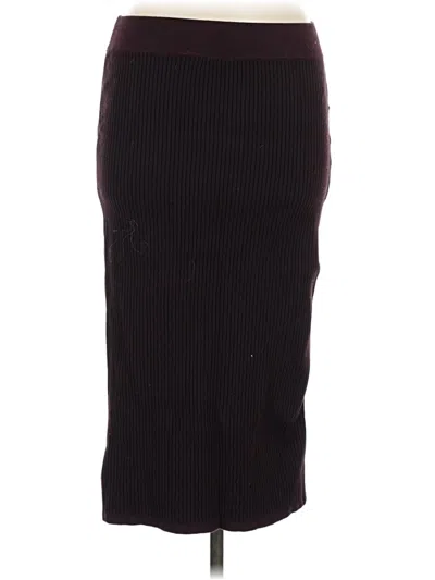 Pre-owned Dkny Jeans Casual Skirt In Burgundy
