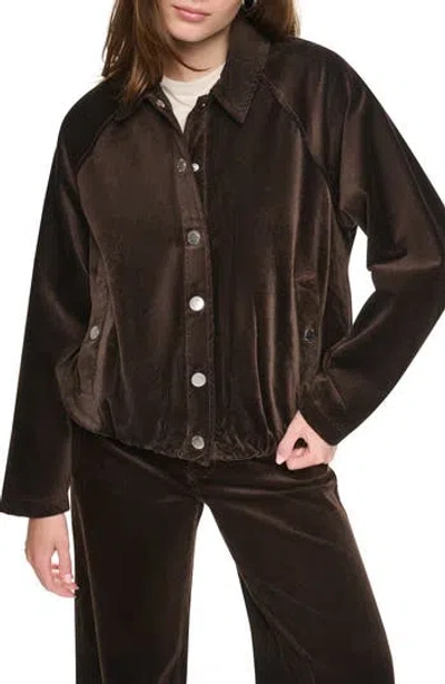 Dkny Jeans Corduroy Raglan Sleeve Bubble Jacket In Multi