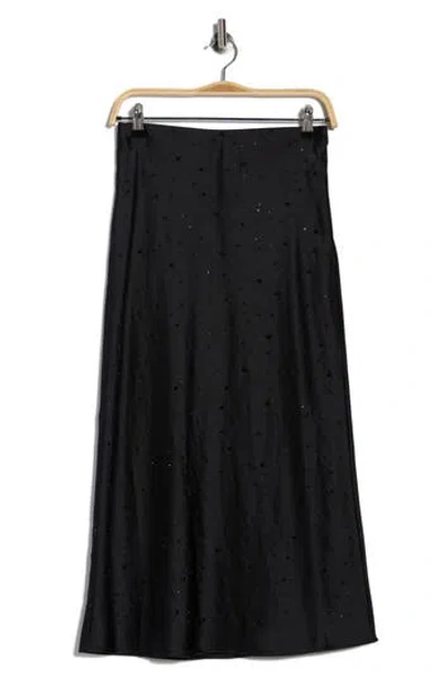 Dkny Jeans Crystal Embellished Skirt In Black