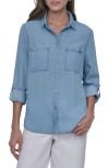 Dkny Jeans Denim Button-up Shirt In Chambray