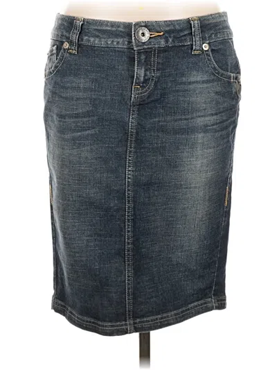 Pre-owned Dkny Jeans Denim Skirt In Blue
