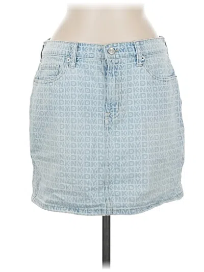 Pre-owned Dkny Jeans Denim Skirt In Blue
