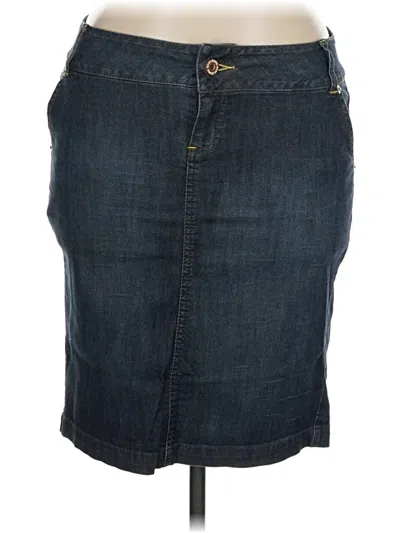 Pre-owned Dkny Jeans Denim Skirt In Blue