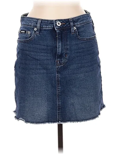 Pre-owned Dkny Jeans Denim Skirt In Blue