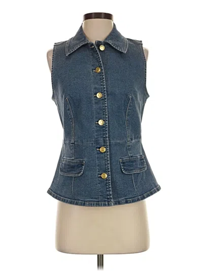 Pre-owned Dkny Jeans Denim Vest In Blue