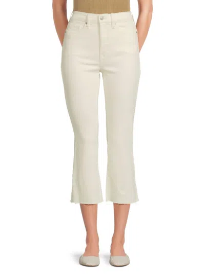 Dkny Jeans Dkny Women's High Rise Cropped Jeans In Ecru
