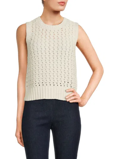 Dkny Jeans Dkny Women's Open Knit Vest In Eggnog