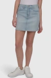 Dkny Jeans Embellished High Waist Denim Miniskirt