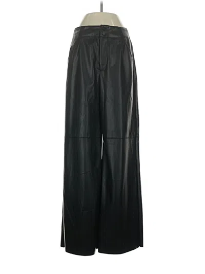 Pre-owned Dkny Jeans Faux Leather Pants In Black