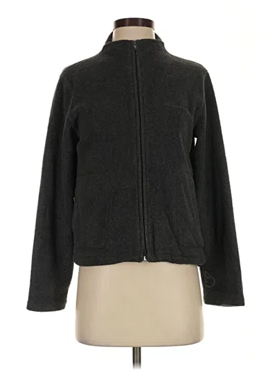 Pre-owned Dkny Jeans Fleece Jacket In Gray