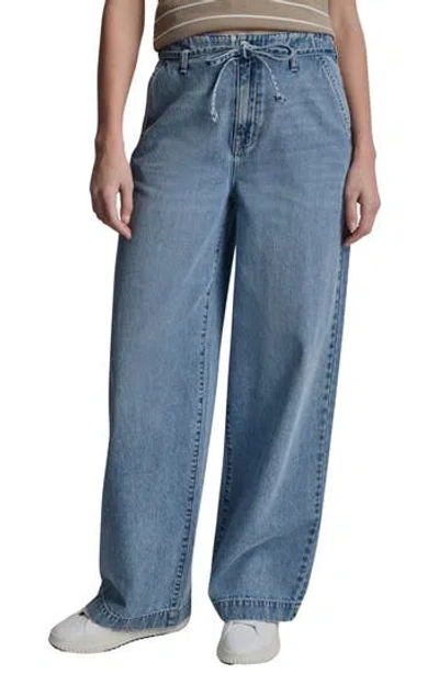 Dkny Jeans Hi Rise Trouser Jeans In Blue