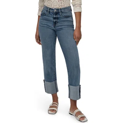 Dkny Jeans High Waist Classic Straight Leg Jeans In Blue