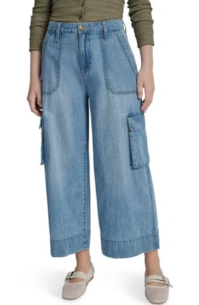 Dkny Jeans High Waist Crop Cargo Jeans