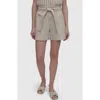 Dkny Jeans Women's Cotton Belted Paperbag-waist Shorts In Light City Khaki