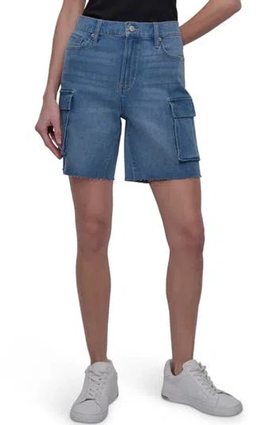 Dkny Jeans High Waist Utility Denim Shorts