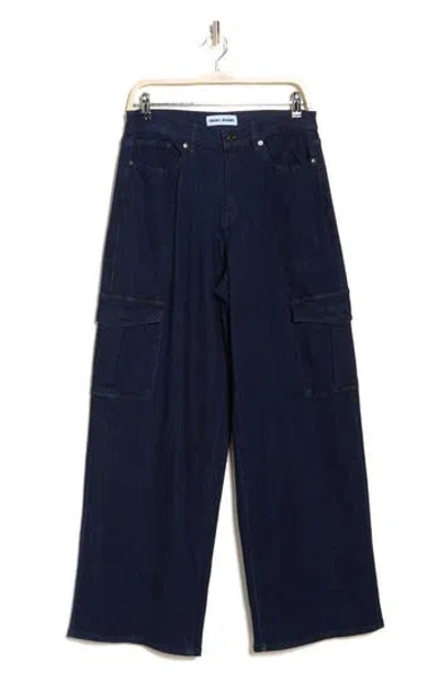 Dkny Jeans High Waist Wide Leg Cargo Jeans In Lexington