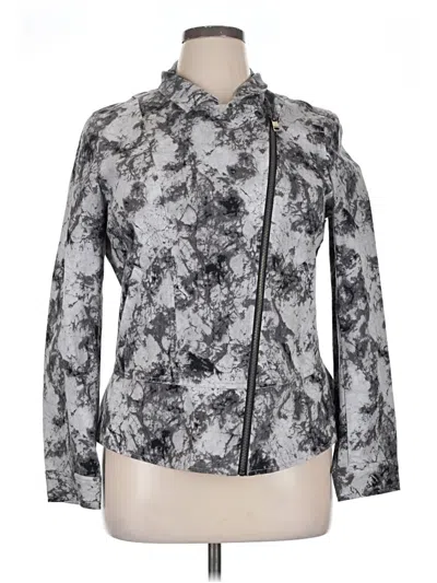 Pre-owned Dkny Jeans Jacket In Gray