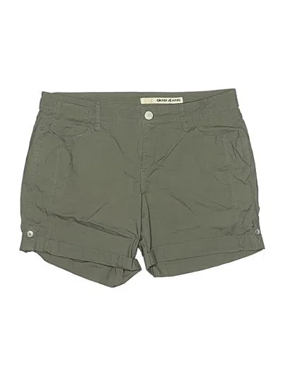 Pre-owned Dkny Jeans Khaki Shorts In Green